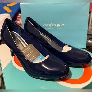 Comfort Plus by Predictions Women's Dark Blue 3”Heels-NIB